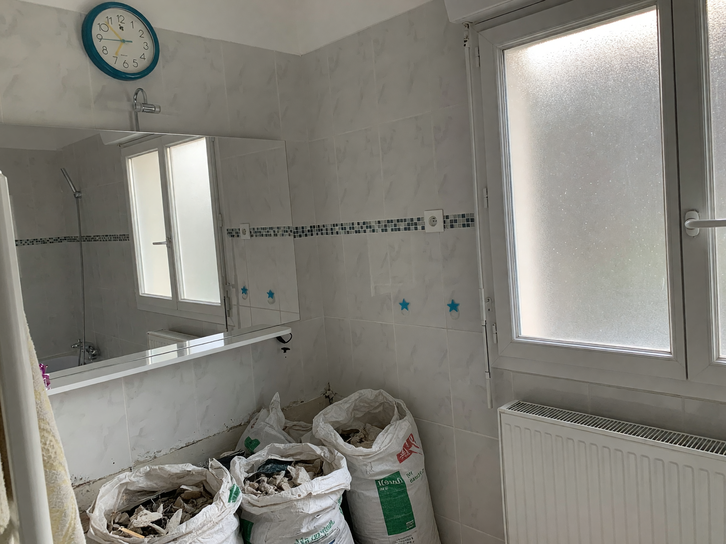 Dépose salle de bain lavabo et sol